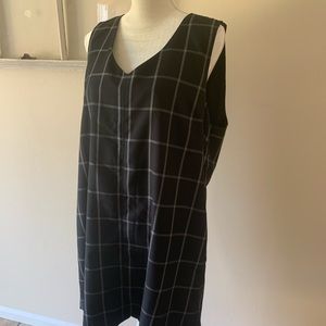 Black Plaid Gap Sheath Dress, Size 18
